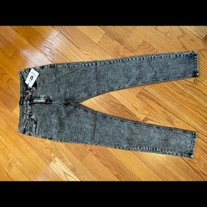 Acid washed black super skinny jeans